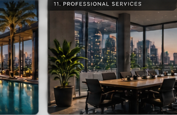 Contemporary professional services boardroom